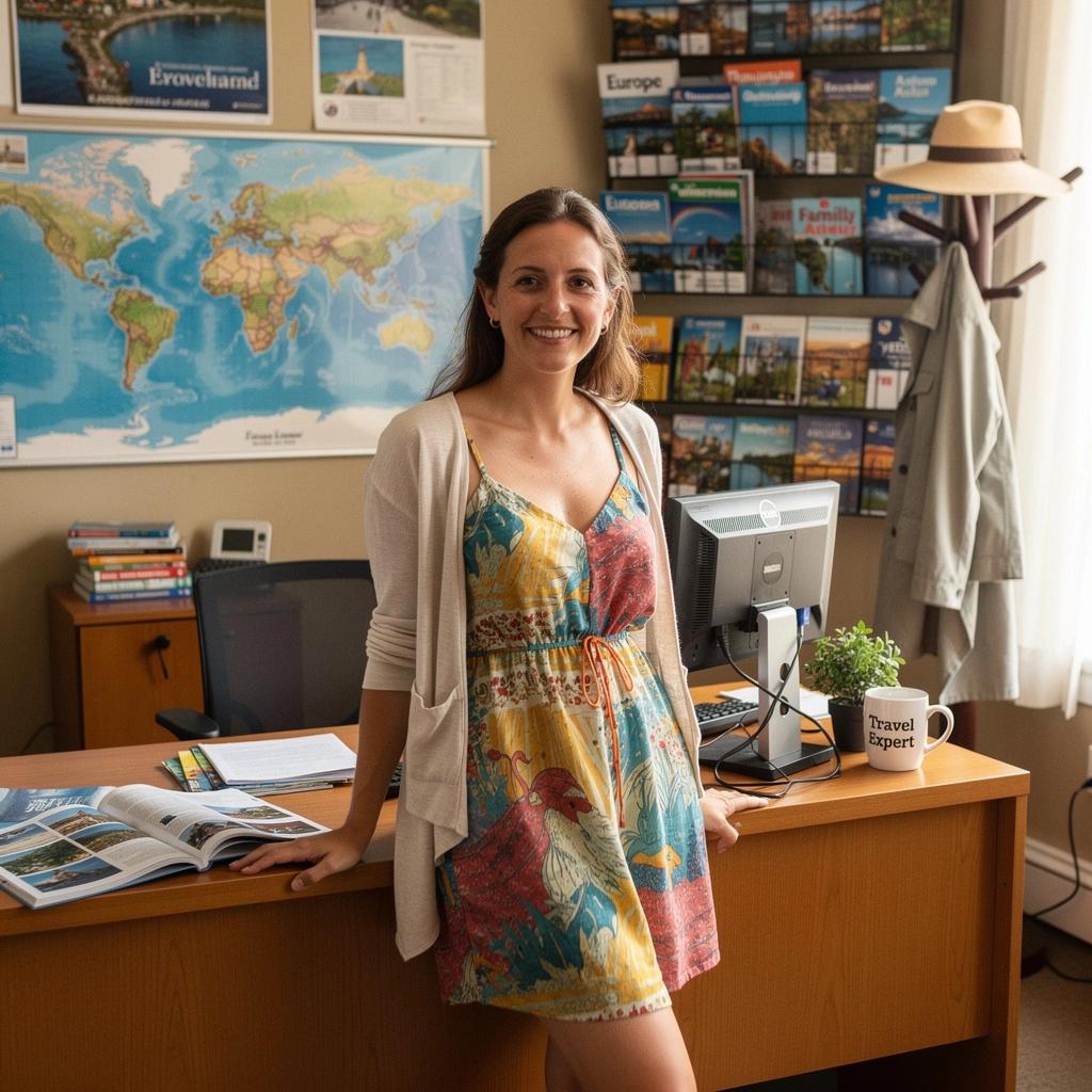 Dorośli pomagający dzieciom w zdobywaniu informacji turystycznych.